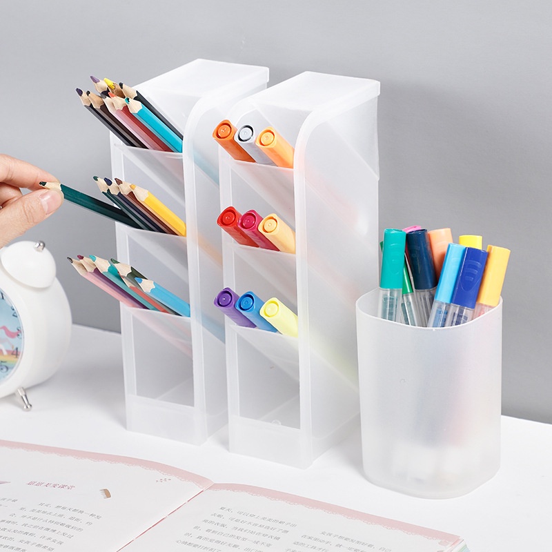 

⭐Mall57⭐ Tempat Pensil Dan Pulpen Serbaguna Desktop Multifungsi Pen Holder Gaya Korea