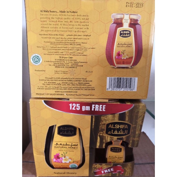 

Madu Al-Shifa 500 Gram Free 125 Gram