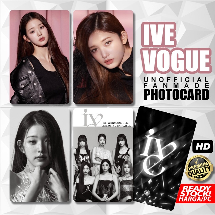Photocard IVE Magazine Photoshoot V1 Unofficial Photo Card Kartu