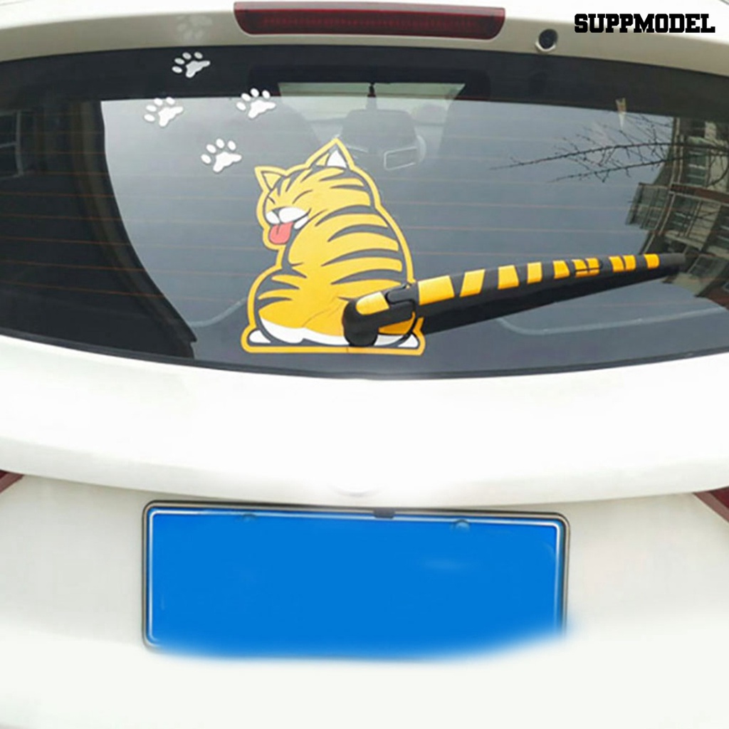 [Auto] Kartun Lucu Moving Tail Stiker Kendaraan Mobil Jendela Wiper Decals Dekorasi