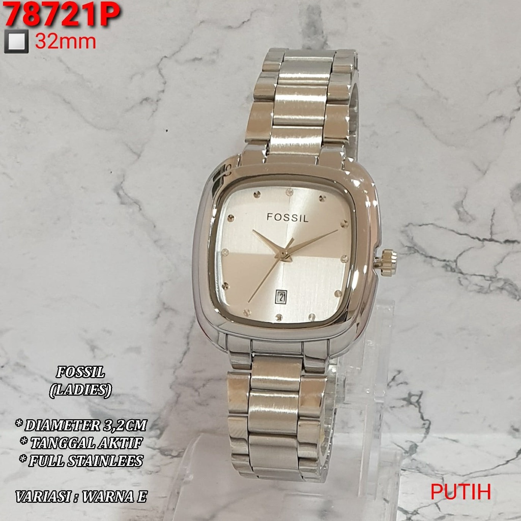 (BISA COD) JAM TANGAN WANITA FASHION ER8199 FULL STAINLEES TANGGAL AKTIF