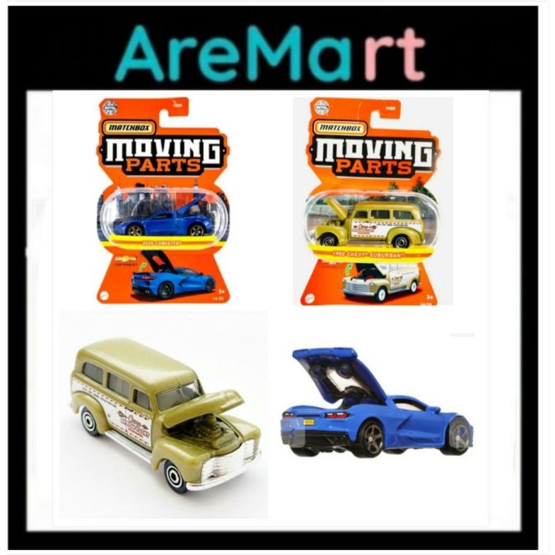 Matchbox Moving Parts 2022 1950 Chevy Suburban Matchbox Moving Parts 2020 Corvette _ Aremart