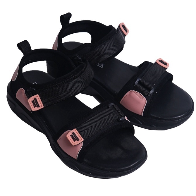 LAPEPA YUK - Dunkenstock SKY Sepatu Sandal Wanita Size 36 - 40 Sendal Beleza Wedges Model dua Tali Strap Belakang Hak Tinggi Sole 4cm Sandal Gunung Velcro 37 38 39 Warna Peach  Belleza Kekinian Premium Terbaru Shoes Ori Original Mall Official Store