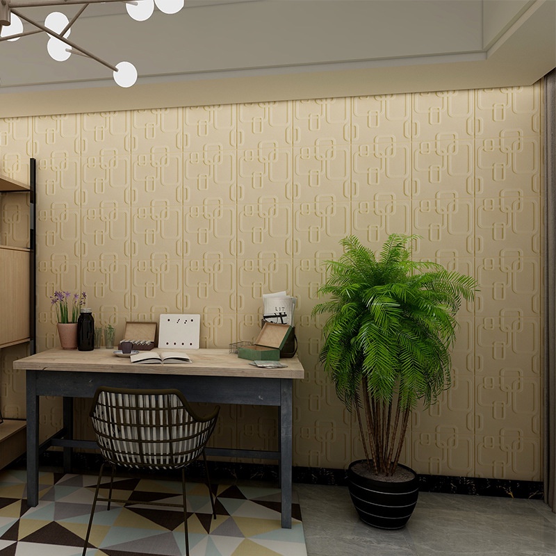 3D tiga dimensi ubin dinding ruang latar belakang kamar tidur kreatif wallpaper pribadi