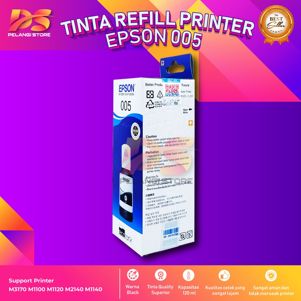 Tinta Epson 005 Tinta Printer M3170 M1100 M1120 M2140 M1140