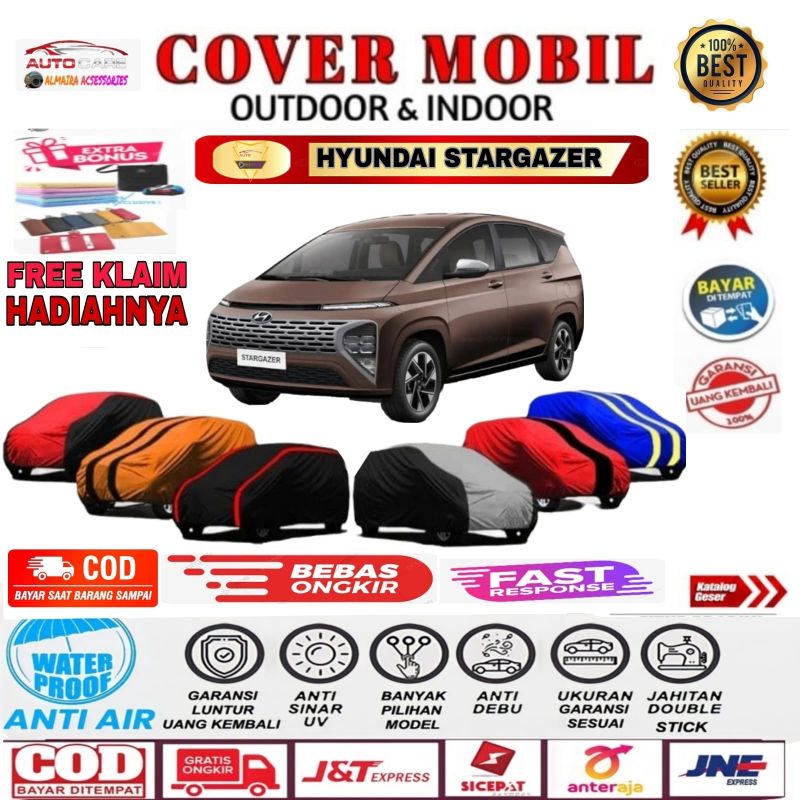 Cover Mobil Sarung Mobil Hyundai Stargazer 2022 Selimut Mantel Mobil Hyundai Srargazer Outdoor Indoor Kerudung Mantrol Mobil Stargazer
