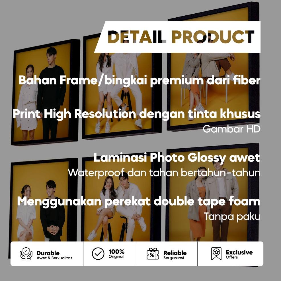 ➵ Cetak Foto Custom + Bingkai Frame Pigura Dekorasi Hiasan Dinding Kado Ulang Tahun Wisuda Pernikaha
