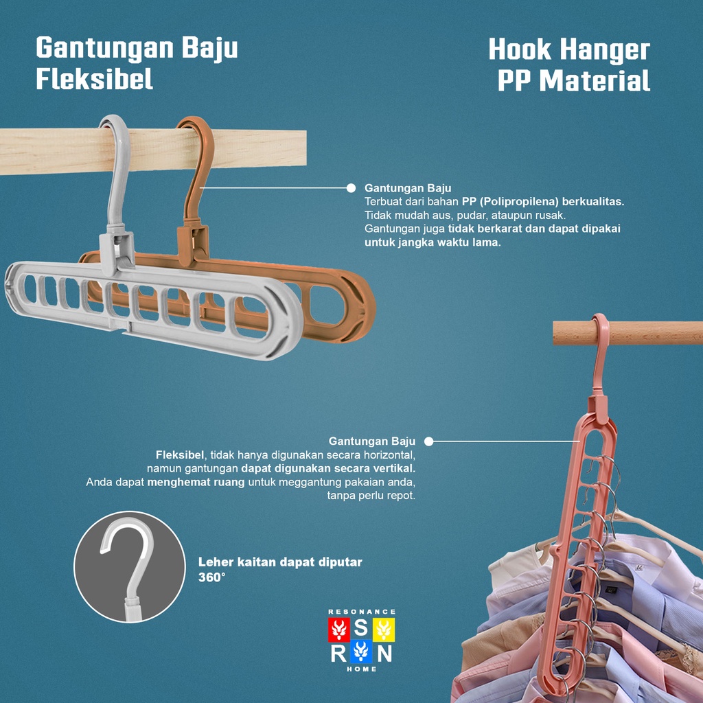 Gantungan Baju Fleksibel / Flexible Hanger / Resonance Home