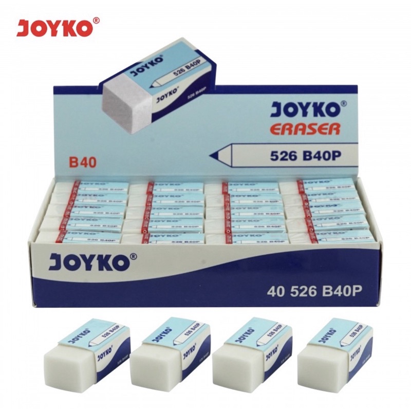 Jual Eraser / Penghapus Joyko ER526B40 (40 Pcs White) Shopee Indonesia