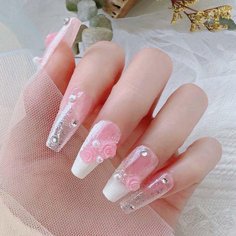 Mxbeauty Camelia Hiasan Kuku Fashion Matte Camelia Nail Art Perhiasan Ukuran Campur Bunga Nail Drill