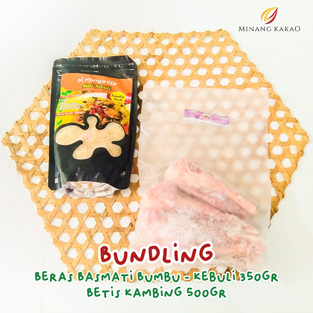 

Bundling Beras Basmati - Kebuli 350gr + Betis Kambing 500gr
