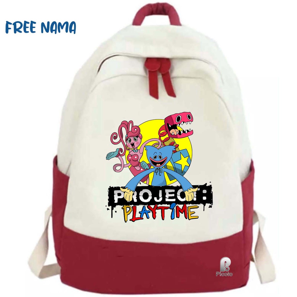 TAS RANSEL BACKPACK ANAK SEKOLAH MOTIF BOXY BOX PROJECT PLAYTIME UNISEX