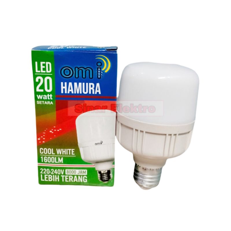 Lampu LED Jumbo Tabung Omi 5w,10w,15w,20w,30w,40w / Lampu Putih Terang Hemat Energi / Steker