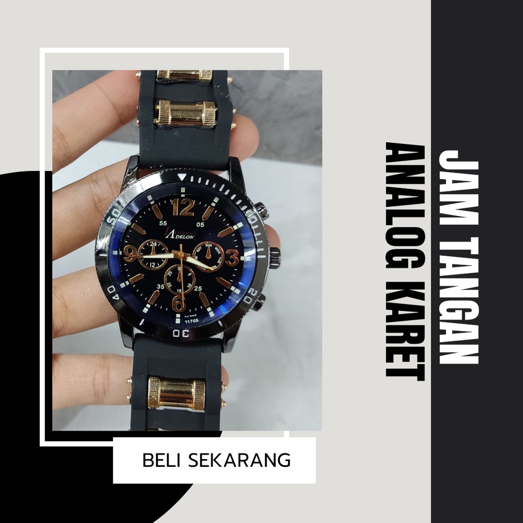 JAM TANGAN PRIA ANALOG // JAM TANGAN COWOK JARUM MODEL SPORTY// JAM TANGAN COWOK MURAH KEREN