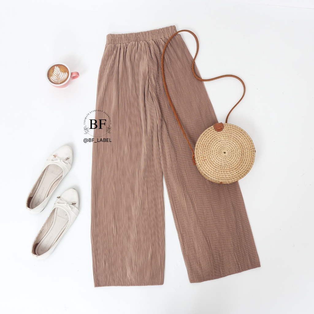 BF Label - Mini Pleated Cullote [LIDI] | Best Seller Celana Kulot Plisket Lidi Murah