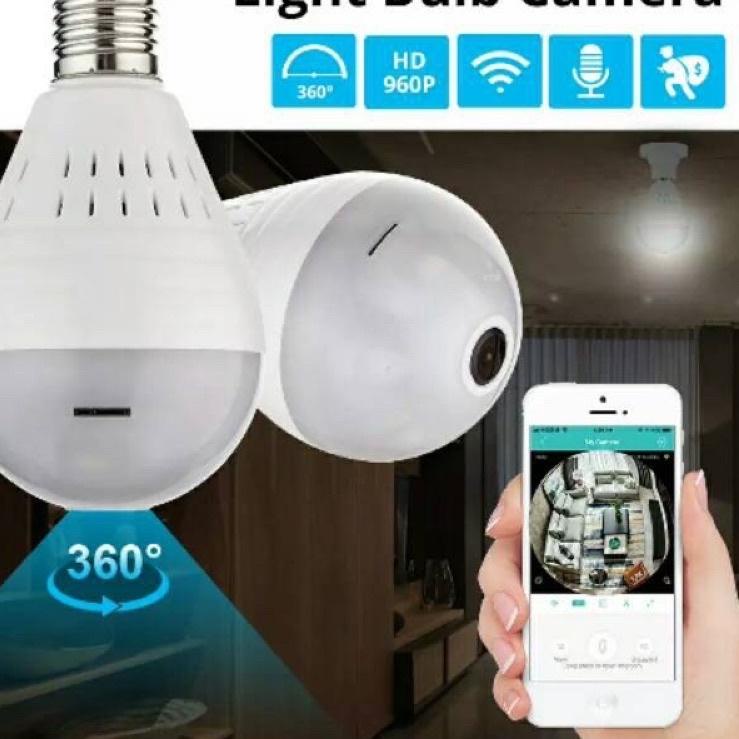 Grosir Hari Ini Kamera Cctv IP Camera V380 BOHLAM LAMPU    360 View Wifi Wireless/CCTV Bola Lampu CC