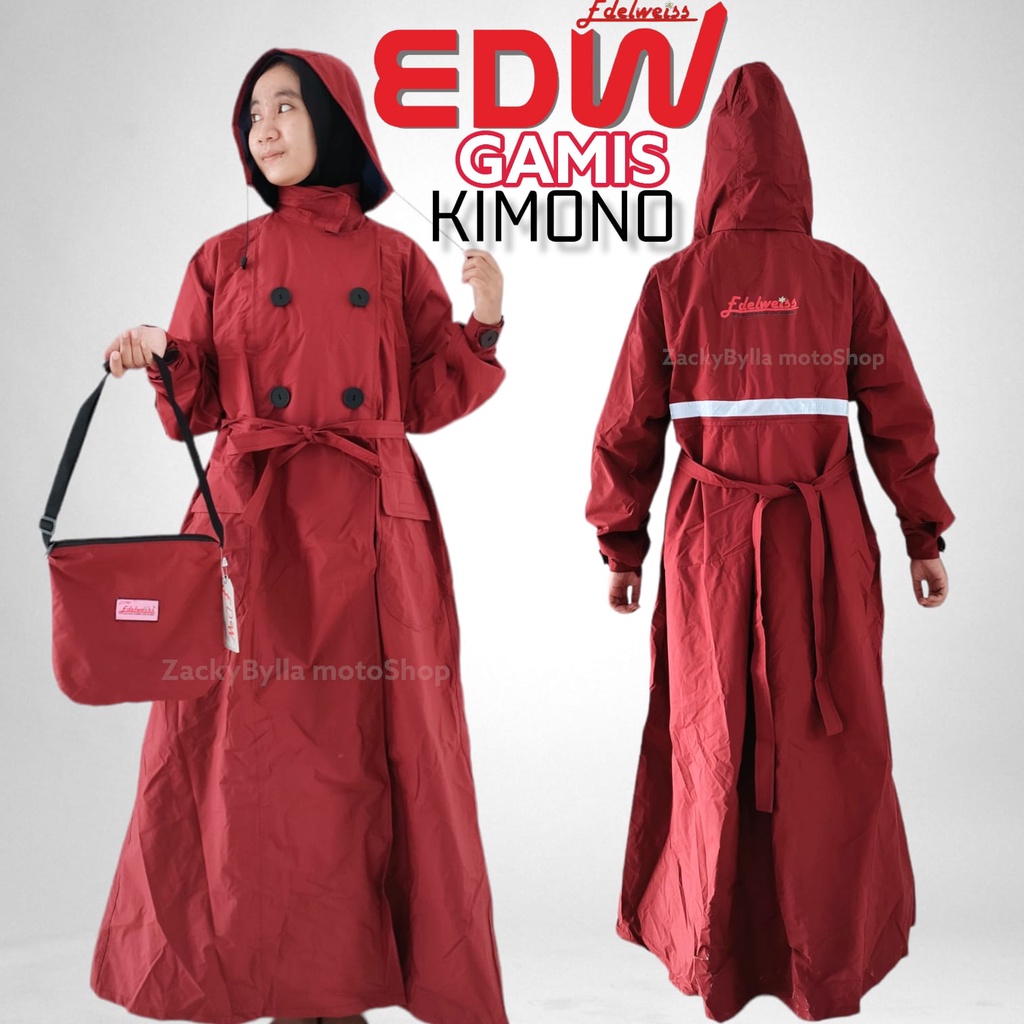 Jas Hujan Edelweiss Gamis Kimono Original