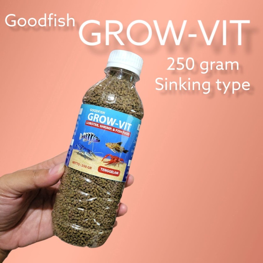 Super-Vit / grow vit Pelet Tenggelam Pakan Ikan dan Udang