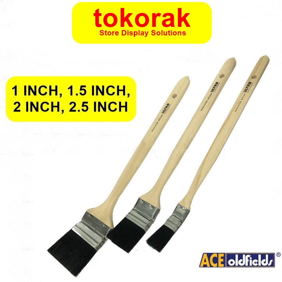 KUAS RADIATOR 1 1.5 2 INCH ACE OLDFIELDS CAT GAGANG PANJANG BENGKOK