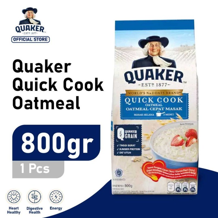 

✿ BISA COD✿ Havermut Quaker Oat Instant & Quick Cook Makanan Nutrisi Sehat [800gr] - Biru