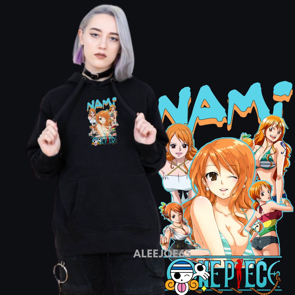 ALEEJOE65 X ONE PIEC ANIME Sweater Hoodie One Piece Monkey D Lufy / Hoodie Anime Pria Wanita Pulprint Pakaian Pria  Hoodie &amp; Sweatshirt  Hoodie LUFFY