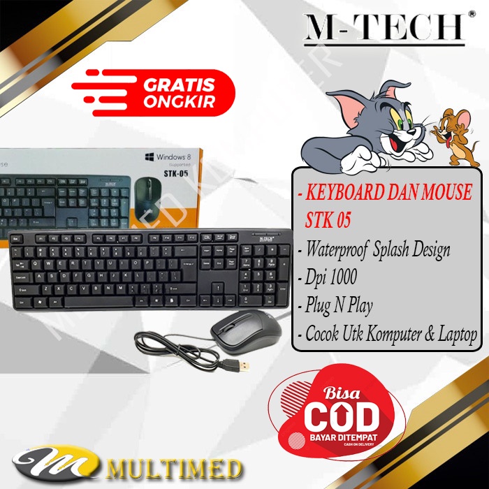 Keyboard + Mouse M-Tech STK-05 Kabel Original