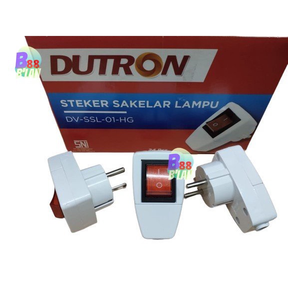 STEKER COLOKAN DUTRON SAKLAR SAKELAR LAMPU SWITCH DUTRON MDL BROCO B88 DUTRON COLOKAN STEKER LAMPU P