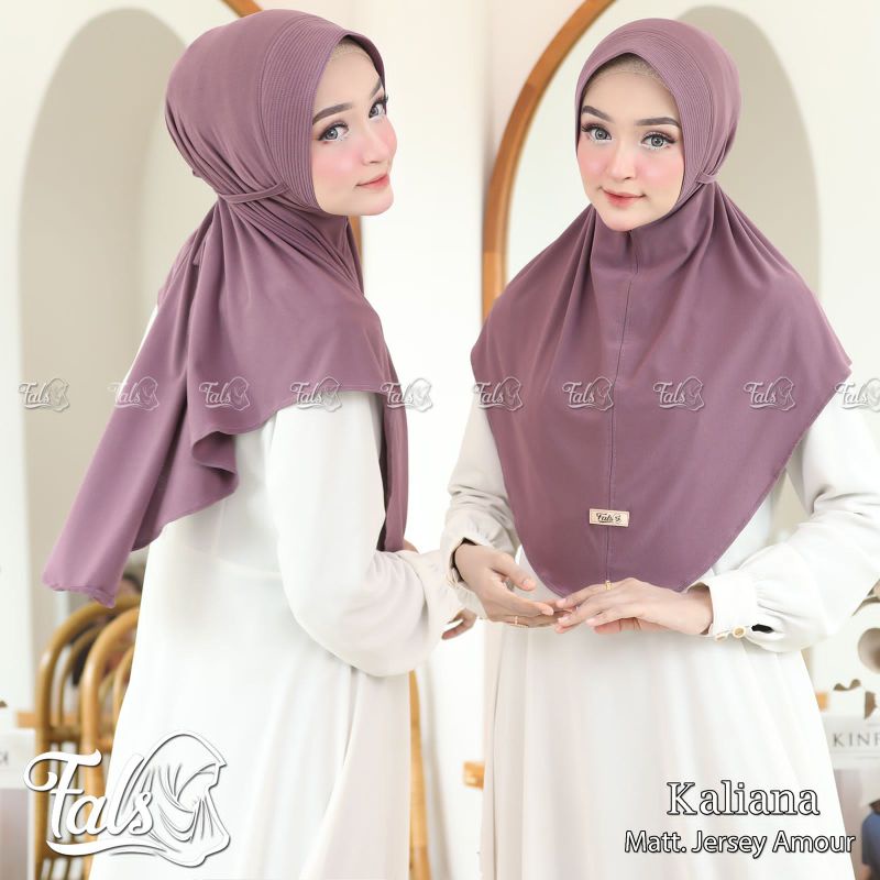 [ Ori Fals ] KALIANA••hijab pet tali••hijab instan jersey amour