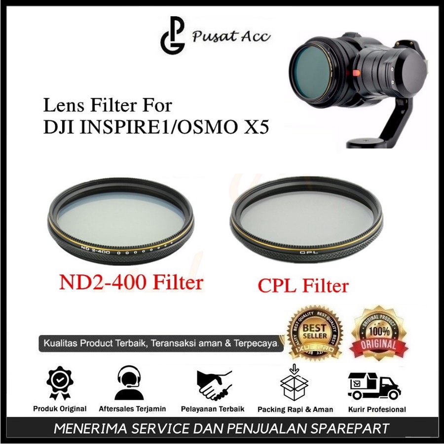 SUNNYLIFE Dji Inspire 1 Zenmuse Osmo x5 Filter Camera CPL - ND2400 for Filter Lensa inspire1