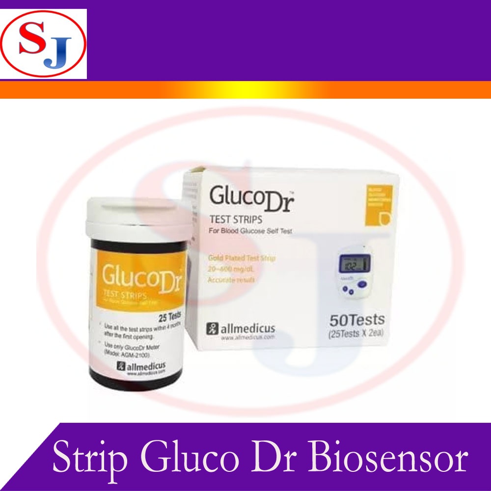 Strip Gluco Dr Biosensor / Strip GlucoDr kode 8 25 test strip