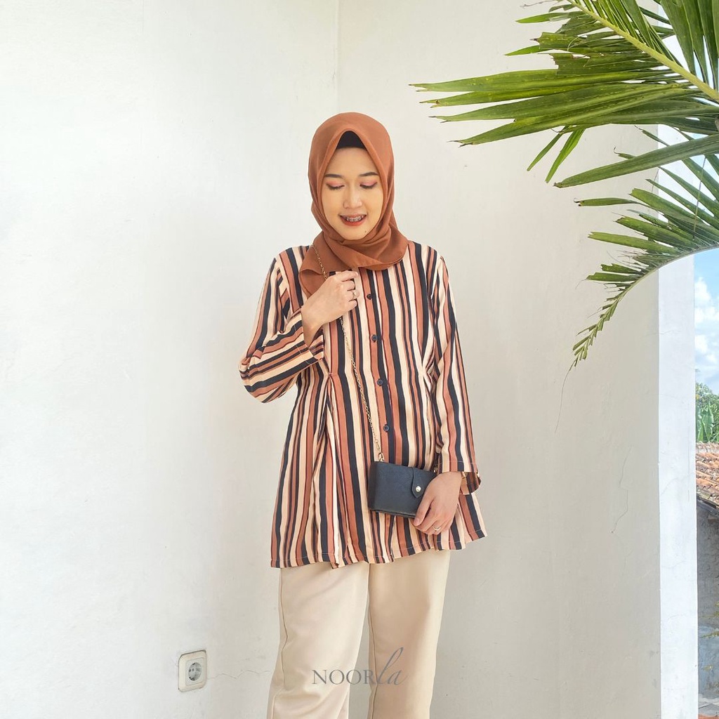 NOORLA - TIA SHIRT SATU SET HIJAB/ ATASAN KEMEJA ONE SET