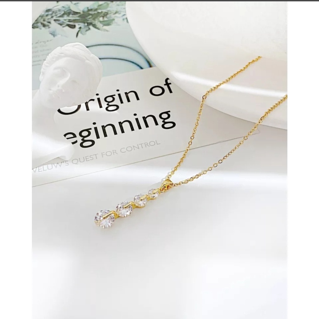 Kalung Nuri Waterdrop Zirkon Artifisial