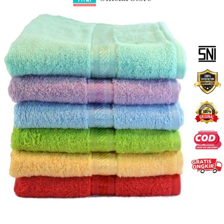 PALING BAGUS Handuk Merah Putih 60x120cm - Handuk Mandi Merah Putih - Handuk Dewasa Merah Putih - Ha