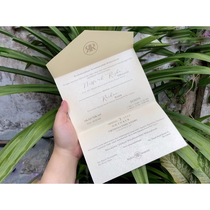 Undangan Amplop Lipat RR Jasmine Glitter