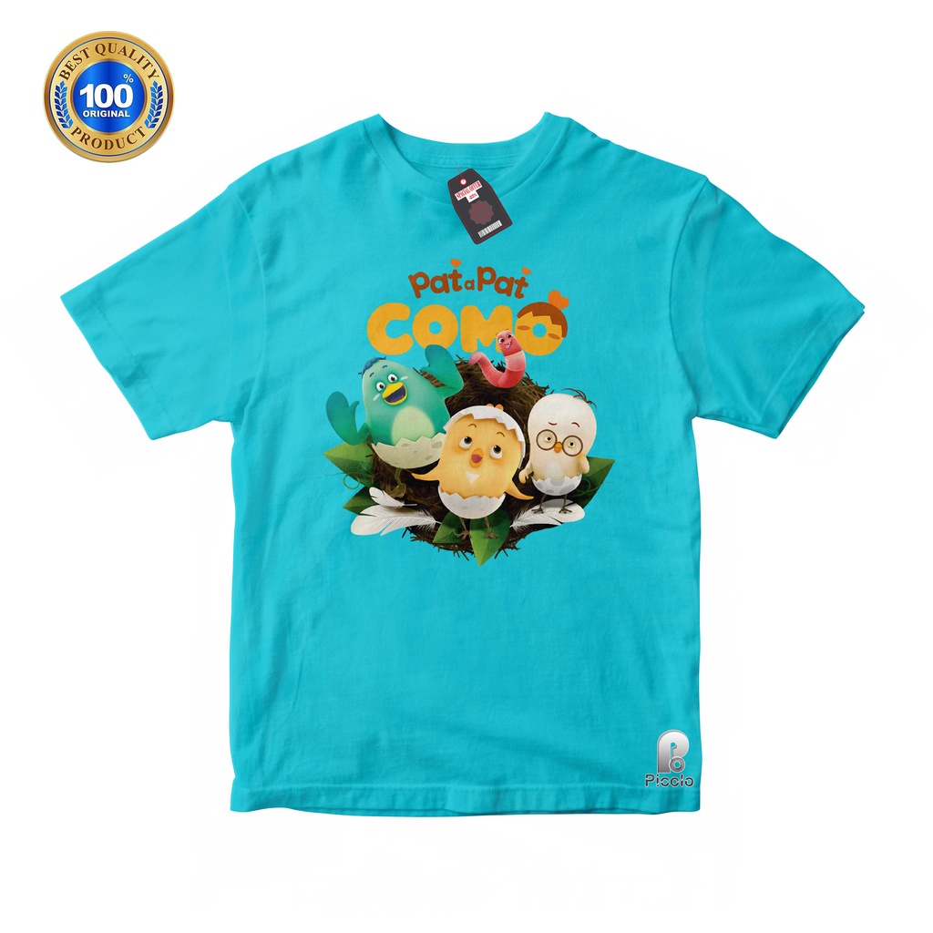 BAJU ANAK KAOS ATASAN ANAK MOTIF PAT A PAT COMO UNISEX Bahan COTTUN (FREE NAMA)