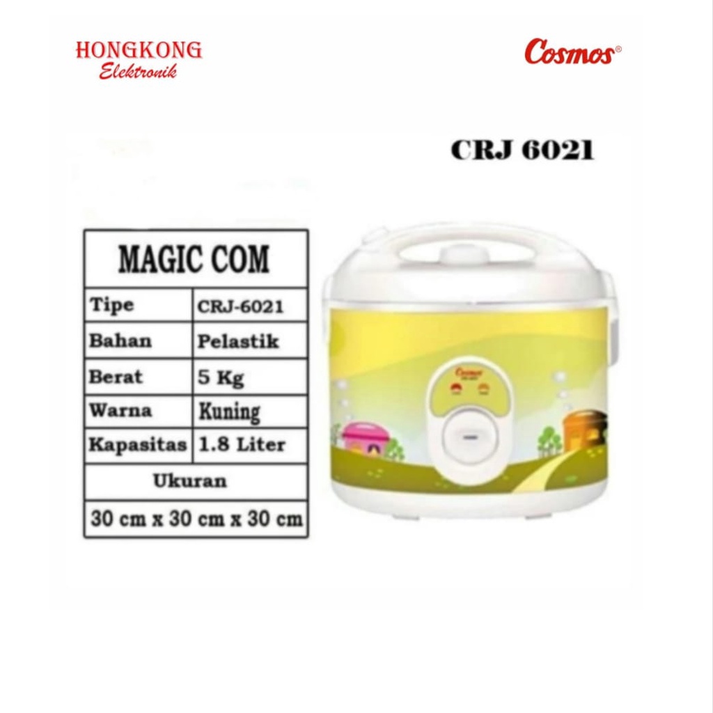 Rice Cooker Magic Com Cosmos Harmond CRJ-6021 N / CRJ 6021 N 2 Liter