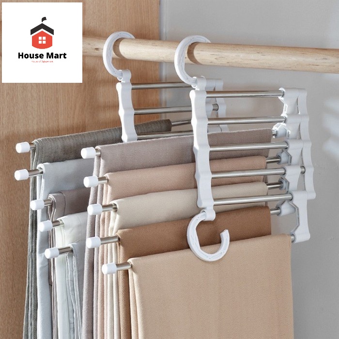Gantungan Hanger 5 in 1 Stainless Steel Gantungan Multifungsi