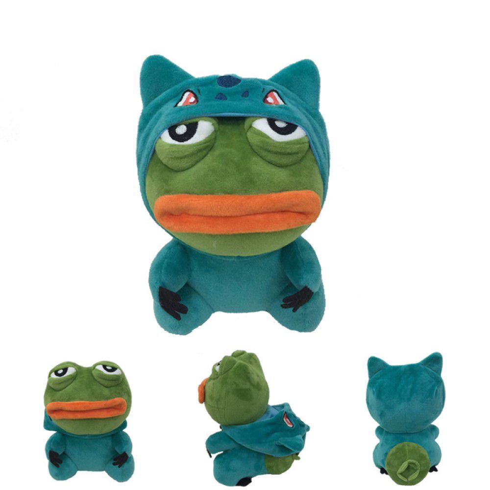 23 cm Pepe The Frog Pokemon Bulbasaur Sad Frog Anime Boneka Mainan Cosplay Hadiah
