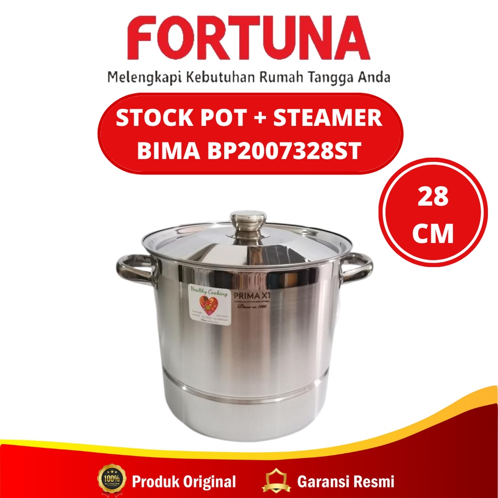 Stock Pot + Steamer Bima BP2007328ST