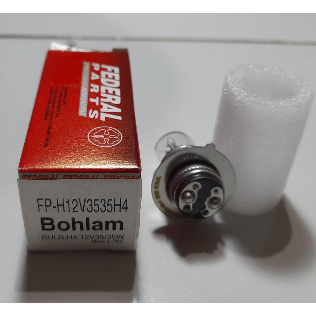 Bohlam Depan Lampu Dop Depan 12V 35W Halogen All Bebek Federal FP H12V3535H4