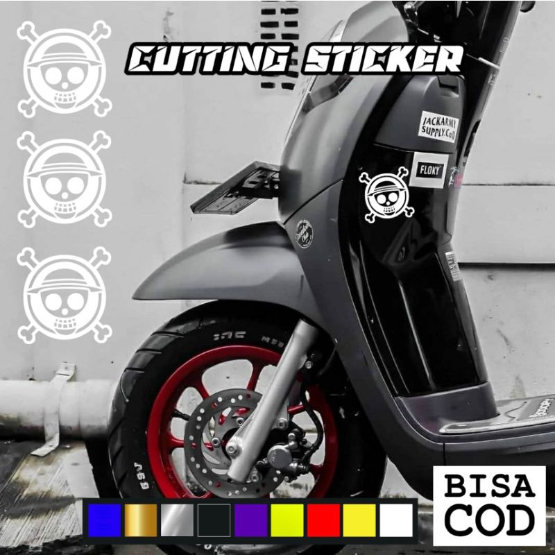 Cutting Sticker ONE PIECE variasi motor/helm/visor/mobil anime