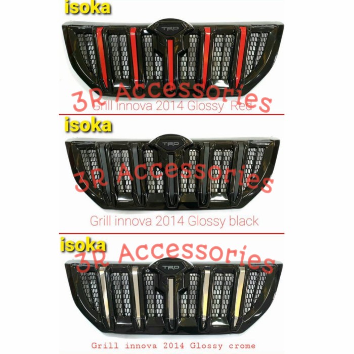 GRILL INNOVA 2012 - 2015 MDL APOLLO PRADO - ISOKA - HITAM - CHROME