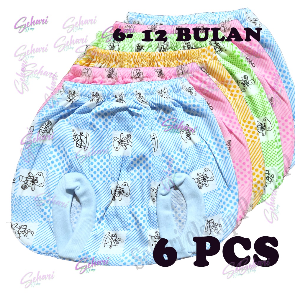 6 pcs CELANA KACA MATA / POP BAYI 6- 12 BULAN SNI