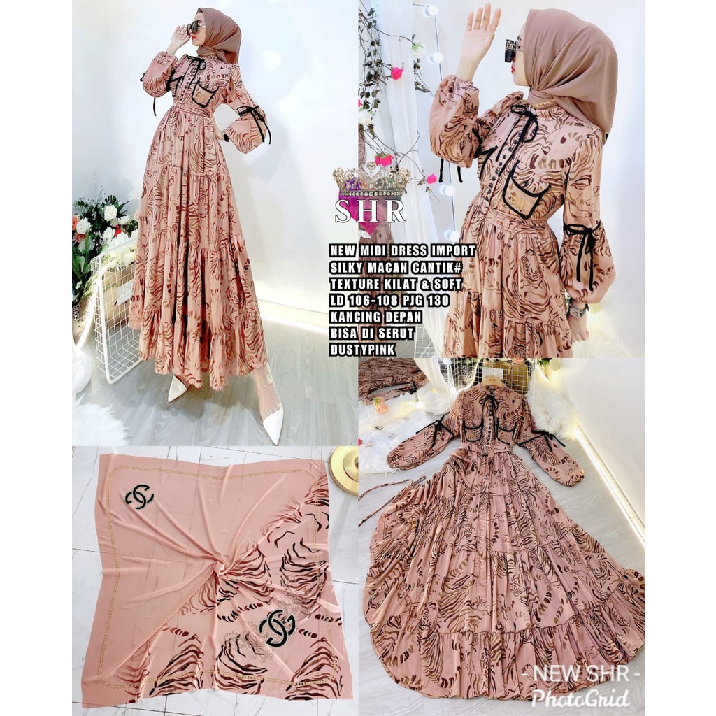 * NEW * MIDI DRESS MACAN CANTIK BEST SELLER SHR ORI 100 %