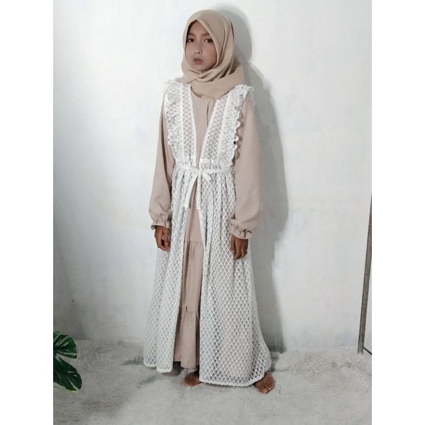 Izza Outer brokat tile anak midi