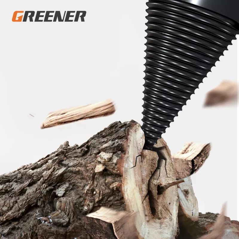 Mata Bor Pembelah Kayu Bakar Bentuk Kerucut Bor Persegi Bulat 32MM