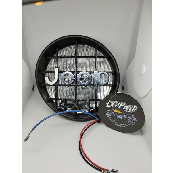 Lampu Depan Motor Custom Variasi Bulat Vintage Jeep