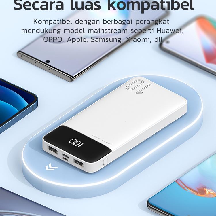 New Stock Powerbank 20000 mah Fast Charging Dual USB LED 10000 mAh Power Bank Murah Lucu Mini Ori  X