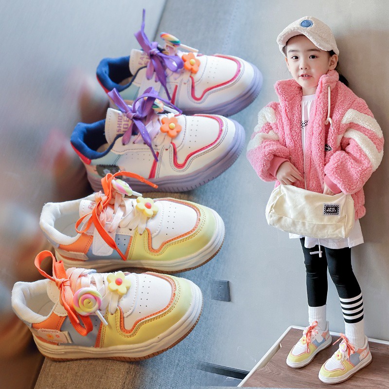 Sepatu Sneaker Anak Perempuan Import Lollipop / Sepatu Kets Olahraga Cewek Terbaru FREE DUS