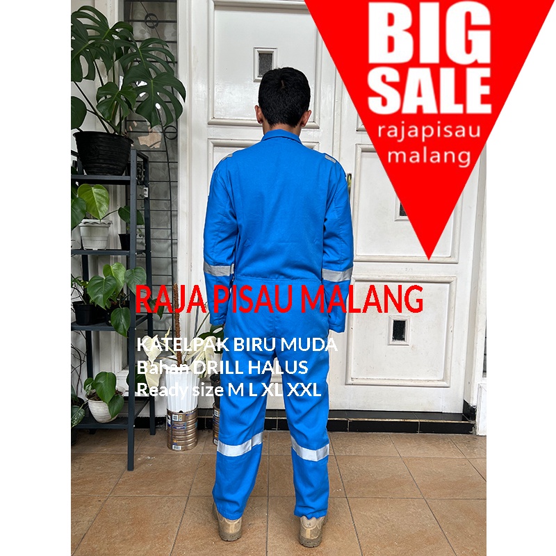 Wearpack Katelpak Baju Montir Seragam Teknik Lengan Panjang XS-XL Dengan Skotlite